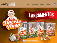 Tablet Screenshot of docesbalsamo.com.br